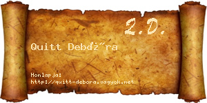 Quitt Debóra névjegykártya
